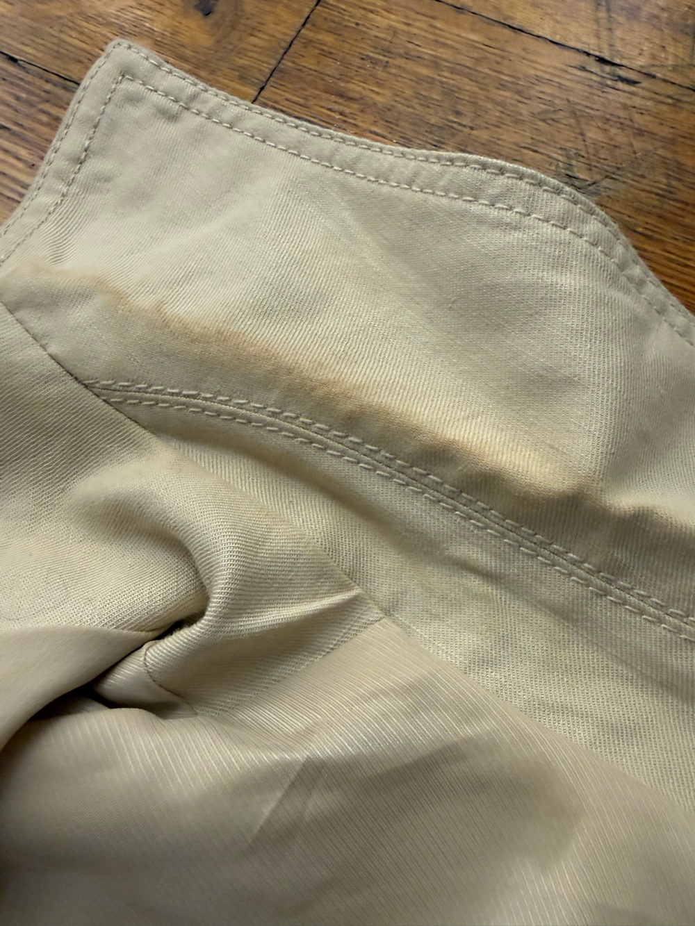 Ann Taylor Linen Blend Belted Safari Utility Jacket Khaki Size 14 - Picture 15 of 16